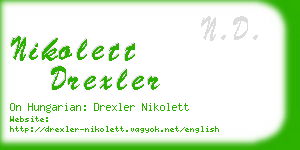 nikolett drexler business card